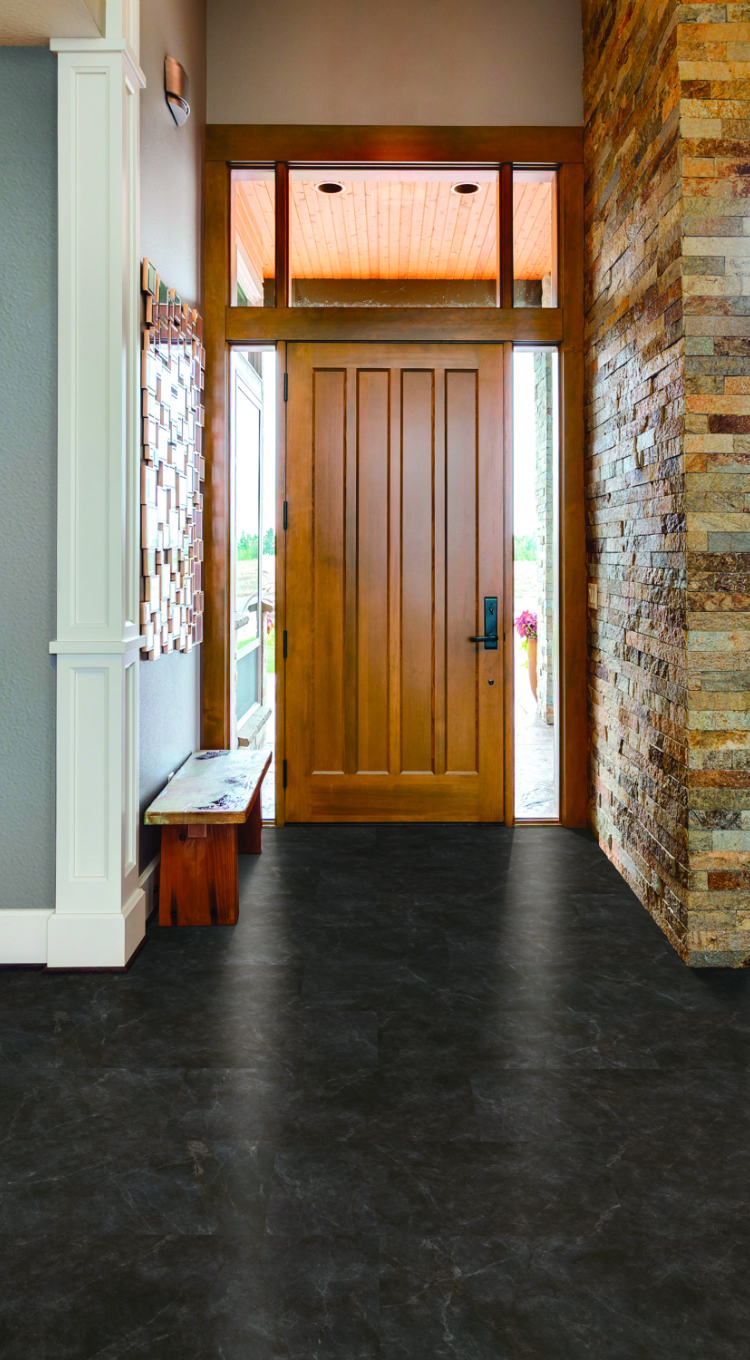 installed vinyl flooring in home